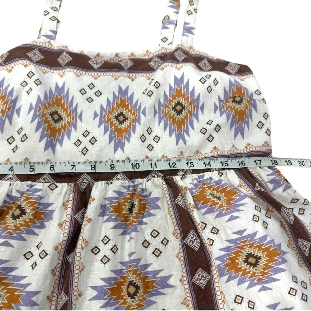 NWOT Sonoma Boho Aztec Midi Dress - w/Pockets, Adjustable Straps, Empire Waist - Picture 7 of 14